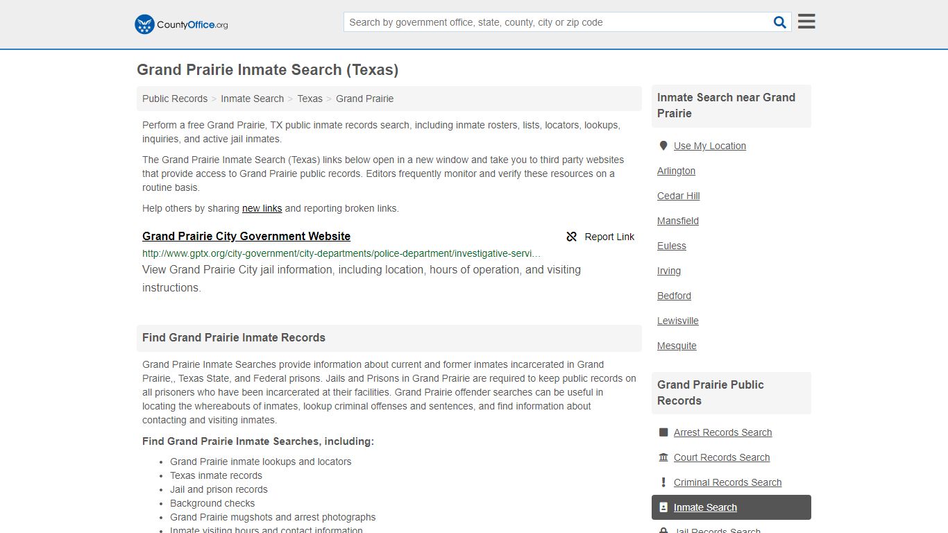 Inmate Search - Grand Prairie, TX (Inmate Rosters & Locators)